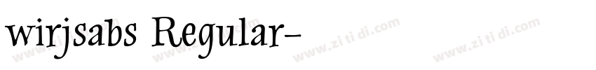 wirjsabs Regular字体转换